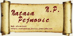 Nataša Pejnović vizit kartica